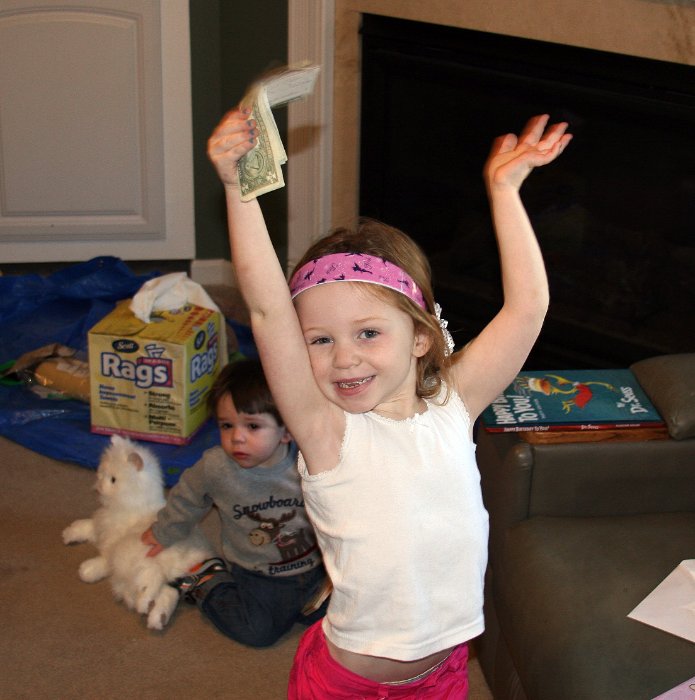 She's in the money